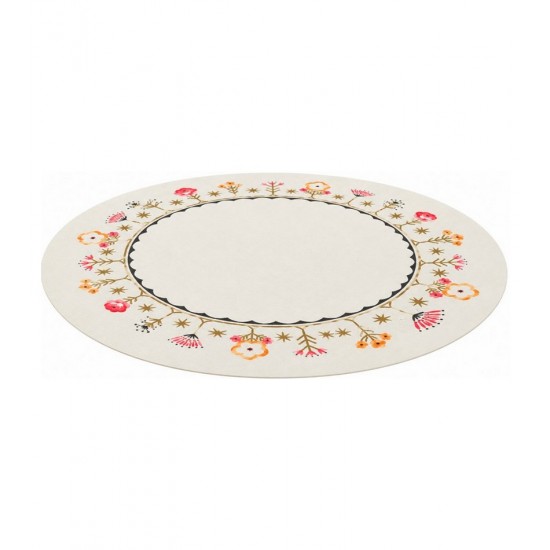 Lugar Americano 38cm Flora Vintage Off White PVC